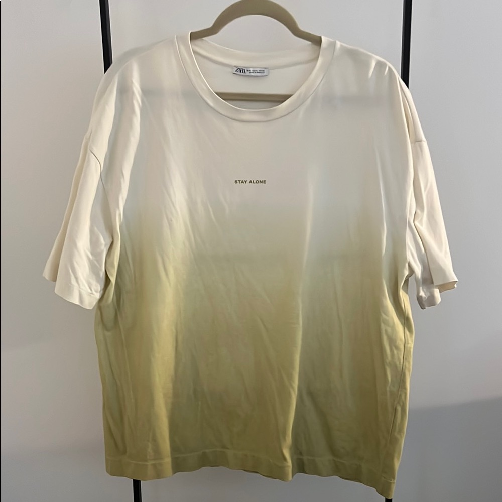 Zara Stay Alone Green Ombré Shirt